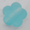 Matte Acrylic Beads, Flat Flower 9x9x4mm Hole:2mm, Sold by Bag