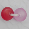 Matte Acrylic Beads, Flat Round 8x8x5mm Hole:1.5mm, Sold by Bag