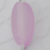 Matte Acrylic Beads, Faceted Oval 5x10mm Hole:2mm, Sold by Bag