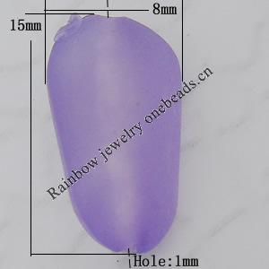 Matte Acrylic Beads, Nugget 8x15mm Hole:1mm, Sold by Bag