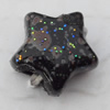  Spray-Painted Acrylic Beads, Star 11mm Hole:3mm, Sold by bag