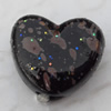  Spray-Painted Acrylic Beads, Heart 11x10mm Hole:3mm, Sold by bag