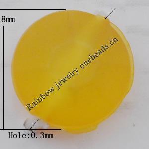 Matte Acrylic Beads, Faceted Flat Round 8x8x5mm Hole:0.3mm, Sold by Bag