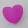 Matte Acrylic Beads, Heart 11x10mm Hole:3mm, Sold by Bag