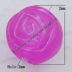 Matte Acrylic Beads, Round 10mm Hole:2mm, Sold by Bag
