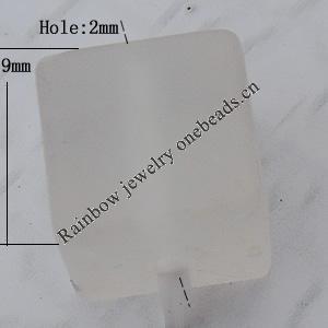 Matte Acrylic Beads, Cube 9mm Hole:2mm, Sold by Bag