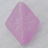 Matte Acrylic Beads, Diamond 14x17mm Hole:2mm, Sold by Bag