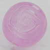 Matte Acrylic Beads, Round 13mm Hole:3mm, Sold by Bag