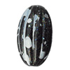  Spray-Painted Acrylic Beads, Fluted Oval 28x15mm Hole:3mm, Sold by bag