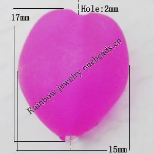 Matte Acrylic Beads, 15x17mm Hole:2mm, Sold by Bag