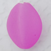 Matte Acrylic Beads, Edge Oval 13x16mm Hole:2mm, Sold by Bag