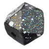  Spray-Painted Acrylic Beads, Polyhedron 20mm Hole:4mm, Sold by bag