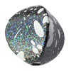  Spray-Painted Acrylic Beads, Faceted Oval 23x18mm Hole:15mm, Sold by bag