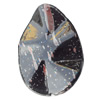  Spray-Painted Acrylic Beads, Twist Teardrop 35x25mm Hole:2mm, Sold by bag