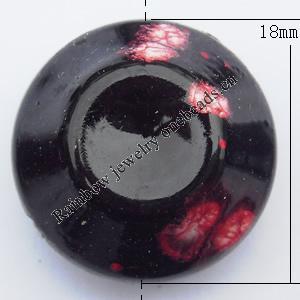  Spray-Painted Acrylic Beads, 18x13mm Hole:1.5mm, Sold by bag
