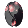  Spray-Painted Acrylic Beads, Flat Oval 27x20mm Hole:2.5mm, Sold by bag