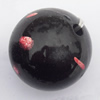  Spray-Painted Acrylic Beads, Round 26mm Hole:4mm, Sold by bag