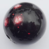  Spray-Painted Acrylic Beads, Round 24mm Hole:3.5mm, Sold by bag