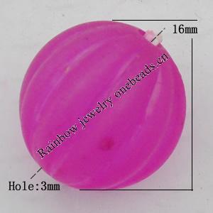 Matte Acrylic Beads, Edge Round 16mm Hole:3mm, Sold by Bag