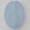 Matte Acrylic Beads, Fluted Flat Oval 19x27mm Hole:3mm, Sold by Bag