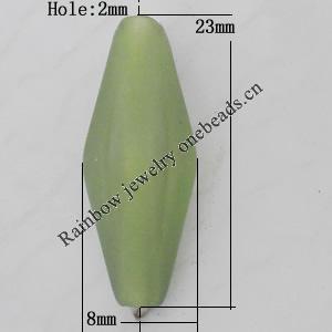 Matte Acrylic Beads, Edge Tube 8x23mm Hole:2mm, Sold by Bag