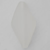 Matte Acrylic Beads, Twist Diamond 16x31mm Hole:1mm, Sold by Bag