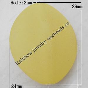 Matte Acrylic Beads, Edge Oval 24x29mm Hole:2mm, Sold by Bag