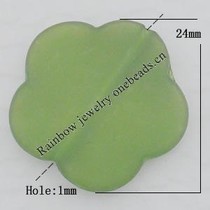 Matte Acrylic Beads, Flower 24x24x5mm Hole:2mm, Sold by Bag