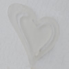 Matte Acrylic Beads, Heart 51x31mm Hole:1.5mm, Sold by Bag