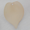 Matte Acrylic Beads, Leaf 29x40mm Hole:2mm, Sold by Bag
