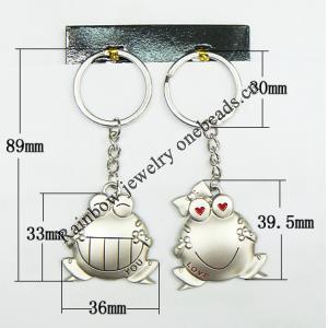 Zinc Alloy keyring Jewelry Chains, 89x36mm, Sold by Group