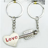Zinc Alloy keyring Jewelry Chains, 78x30mm, Sold by Group