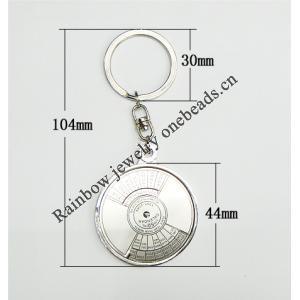 Zinc Alloy keyring Jewelry Chains, 104x44mm, Sold by Group