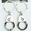 Zinc Alloy keyring Jewelry Chains, 76x30mm, Sold by Group