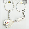 Zinc Alloy keyring Jewelry Chains, 30x78mm, Sold by Group