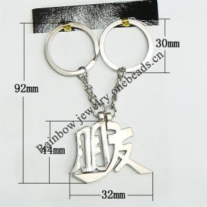 Zinc Alloy keyring Jewelry Chains, 30x92mm, Sold by Group