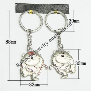 Zinc Alloy keyring Jewelry Chains, 88x32mm, Sold by Group