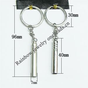 Zinc Alloy keyring Jewelry Chains, 30x96mm, Sold by Group