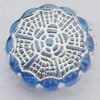 Acrylic Beads Jewelry finding, Flat Round 15x15x6mm Hole:1.5mm, Sold by Bag