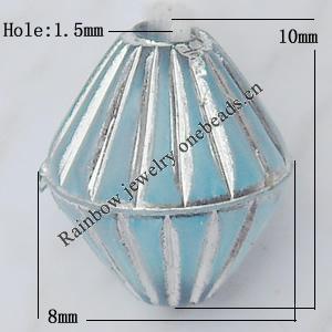 Acrylic Beads Jewelry finding, Bicone 8x10mm Hole:1.5mm, Sold by Bag