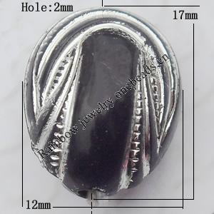 Acrylic Beads Jewelry finding, 17x12mm Hole:2mm, Sold by Bag