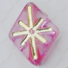 Acrylic Beads Jewelry finding, Diamond 14x17mm Hole:2mm, Sold by Bag