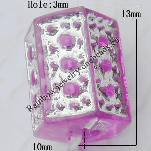 Acrylic Beads Jewelry finding, Column 13x10mm Hole:3mm, Sold by Bag