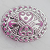 Acrylic Beads Jewelry finding, Oval 18x22mm Hole:2mm, Sold by Bag