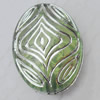 Acrylic Beads Jewelry finding, Flat Oval 25x18mm Hole:2mm, Sold by Bag