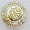 Acrylic Beads Jewelry finding, Flat Round 20x20x10mm Hole:3mm, Sold by Bag