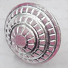 Acrylic Beads Jewelry finding, Flat Round 15x20x20mm Hole:4mm, Sold by Bag