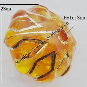 Acrylic Beads Jewelry finding, Flat Round 23x23x19mm Hole:3mm, Sold by Bag