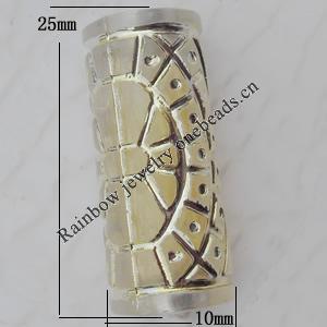 Acrylic Beads Jewelry finding, Column 25x10mm Hole:4mm, Sold by Bag