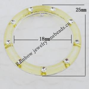 Acrylic Beads Jewelry finding, Donut O:25mm I:18mm Sold by Bag